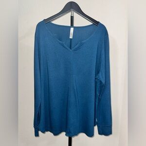Cacique Teal Long Sleeve Top